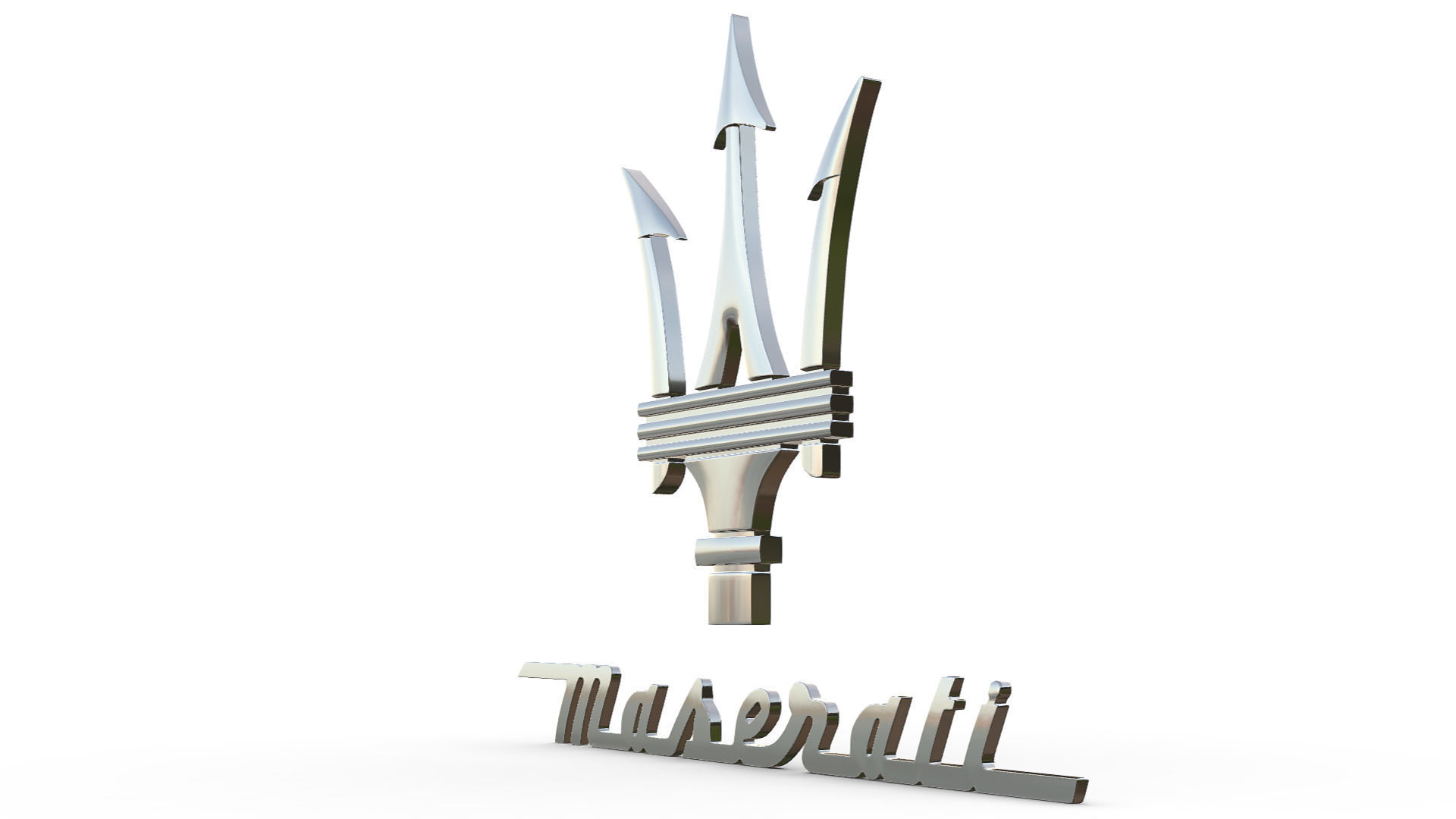maserati logo 3D model_2
