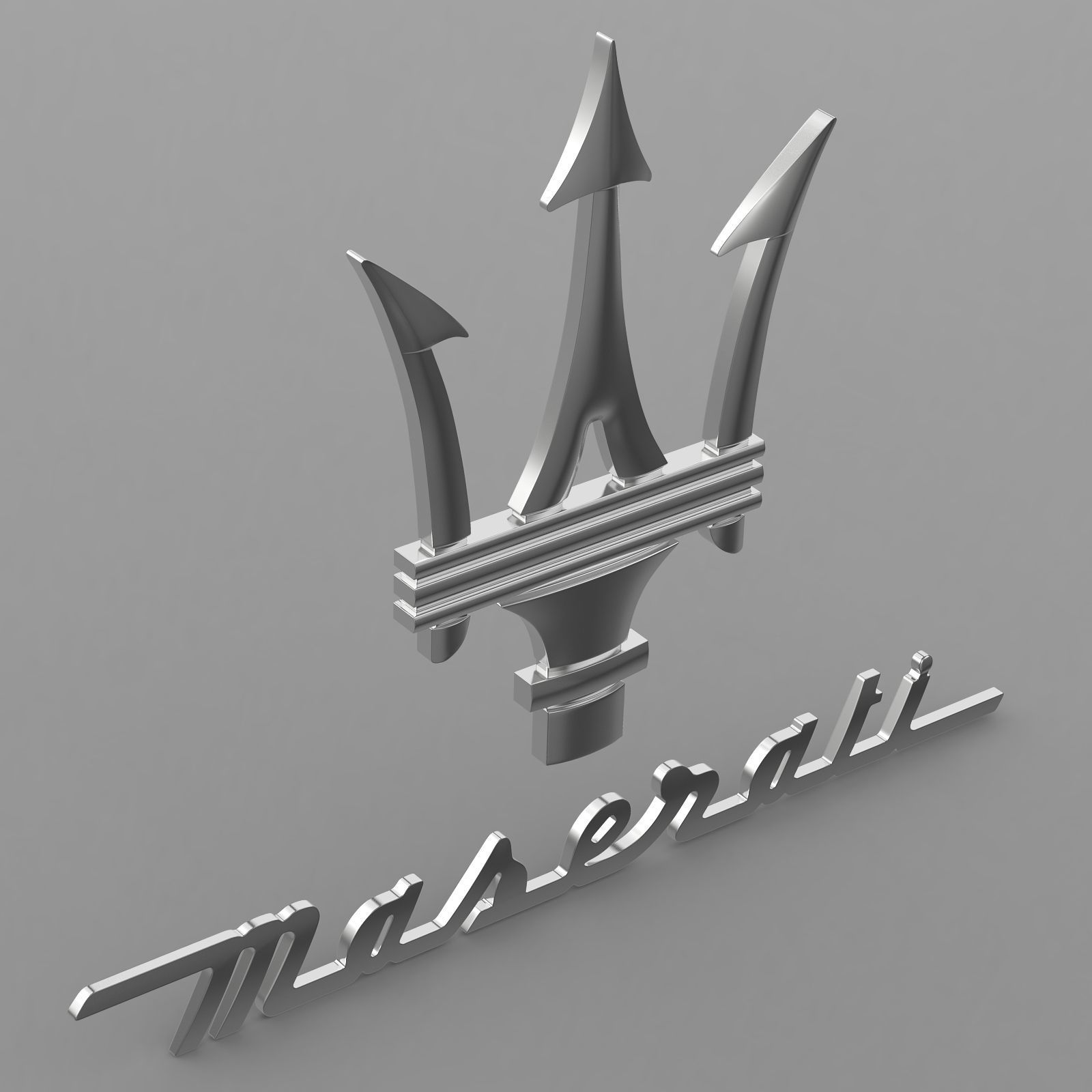 maserati logo 3D model_10