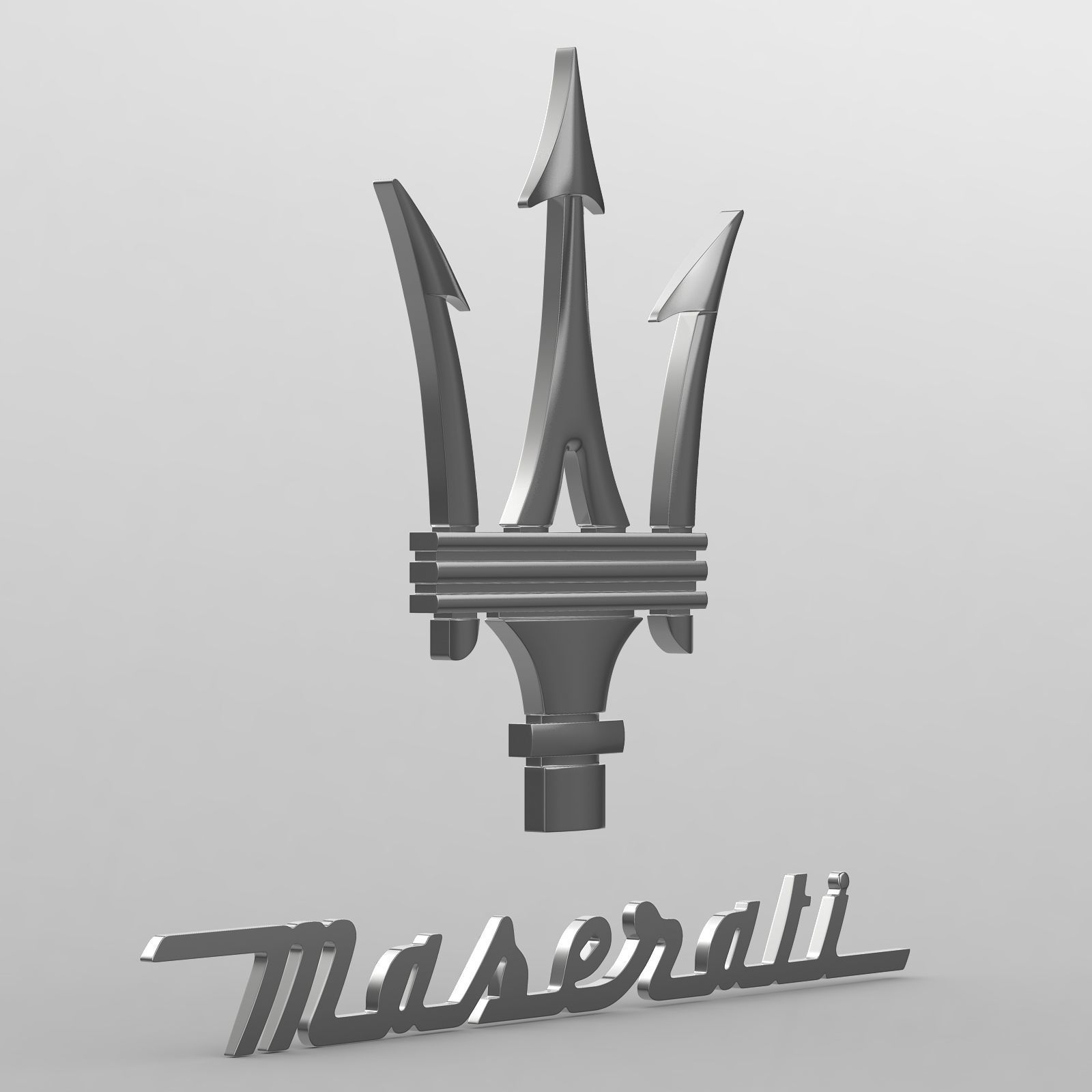 maserati logo 3D model_7