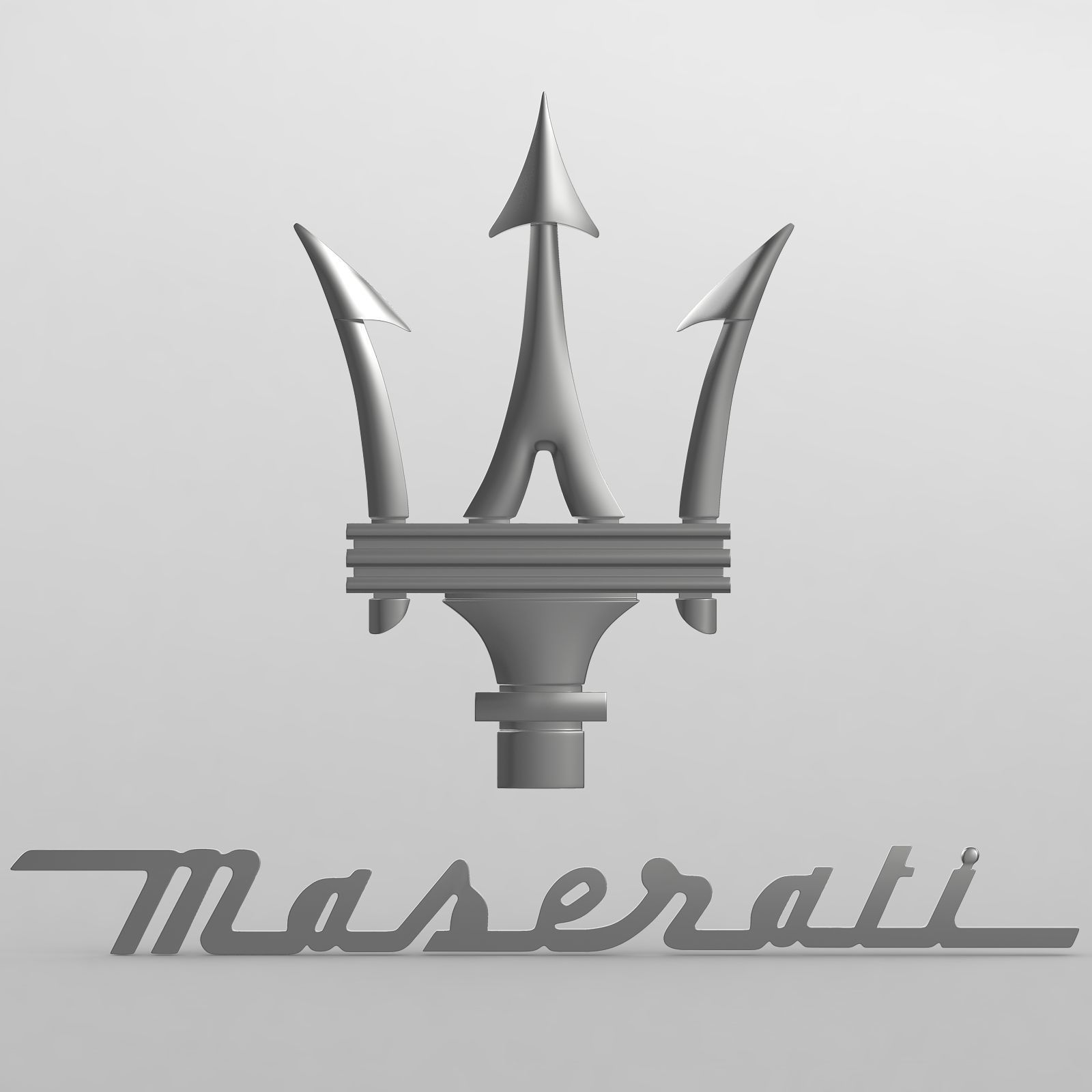 maserati logo 3D model_8