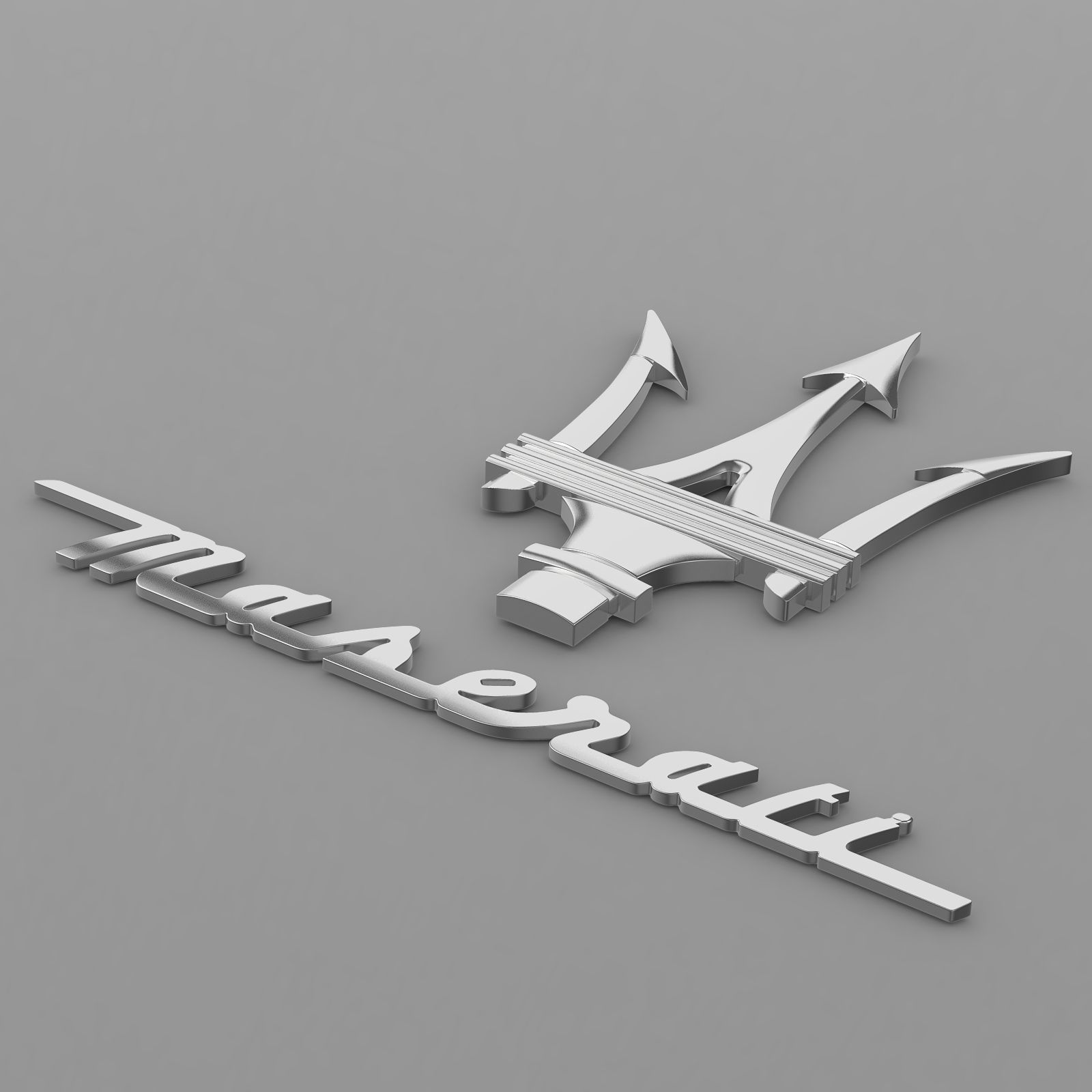 maserati logo 3D model_11