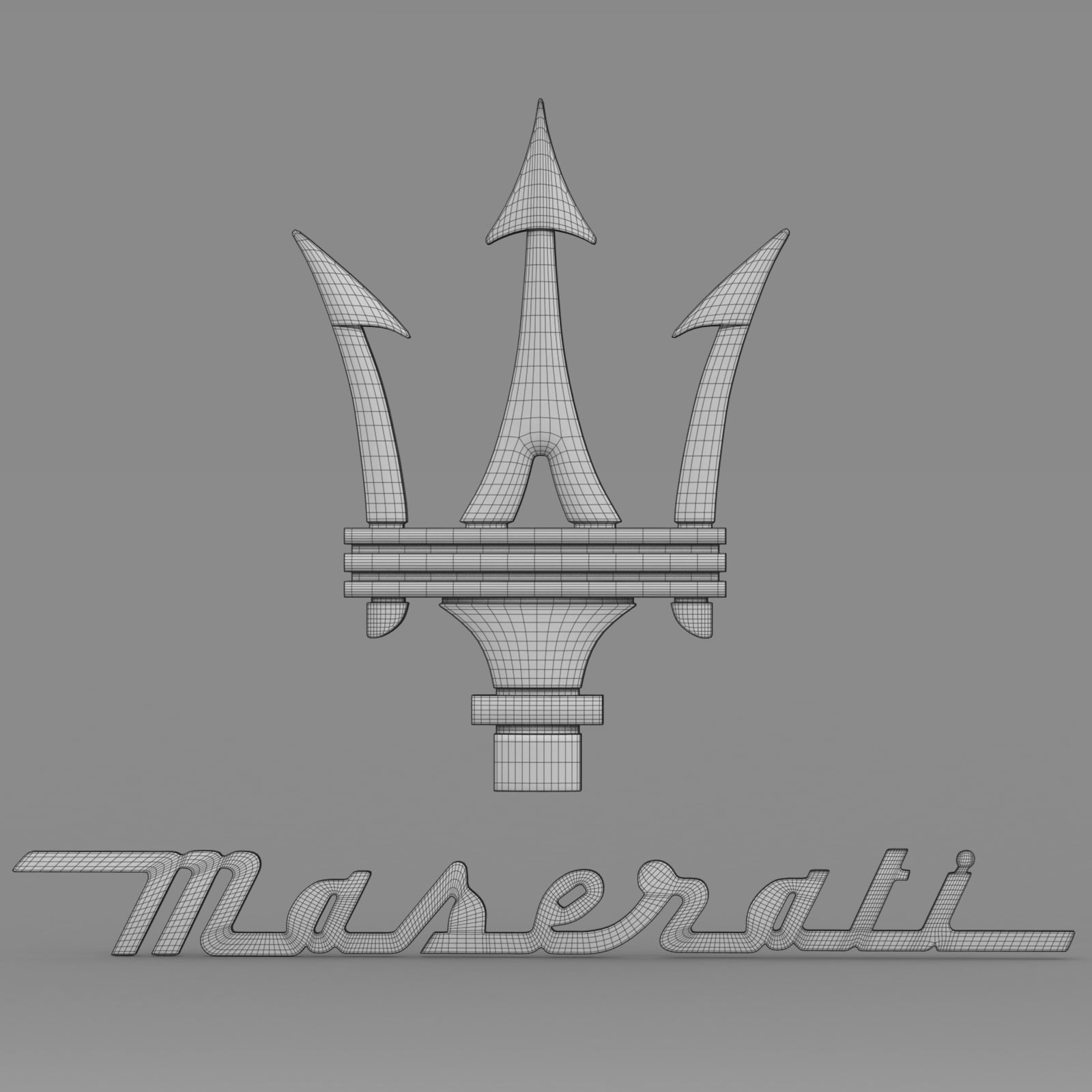 maserati logo 3D model_13