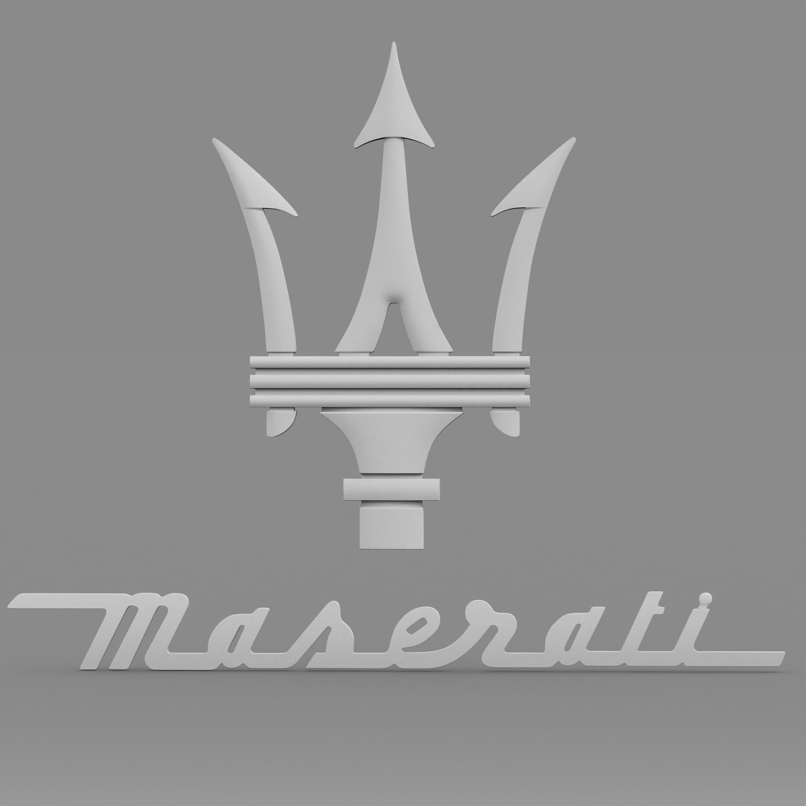 maserati logo 3D model_12