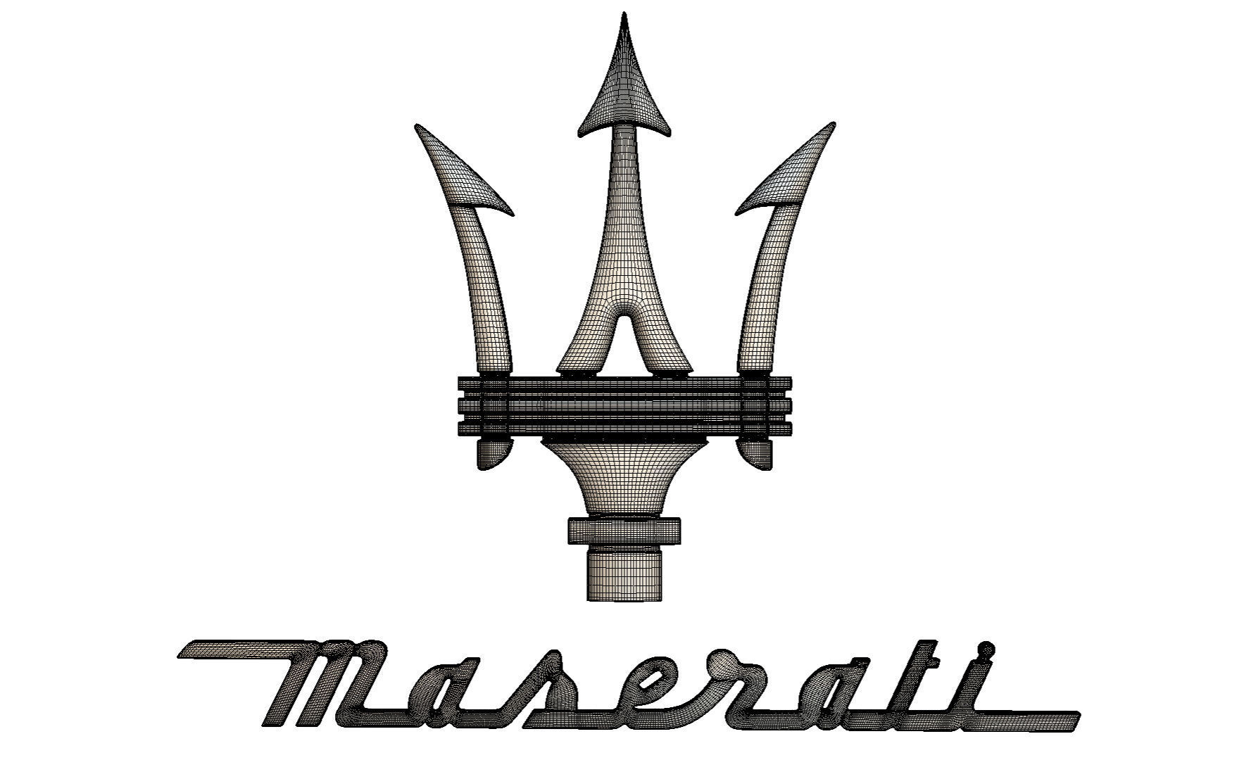maserati logo 3D model_6