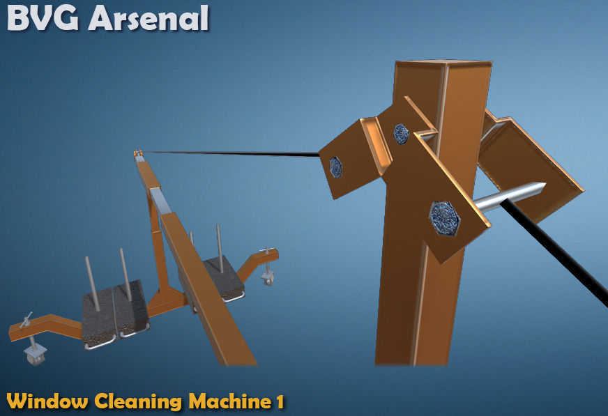 Window Cleaning Machine 1 - HQ Low-poly 3D model_2