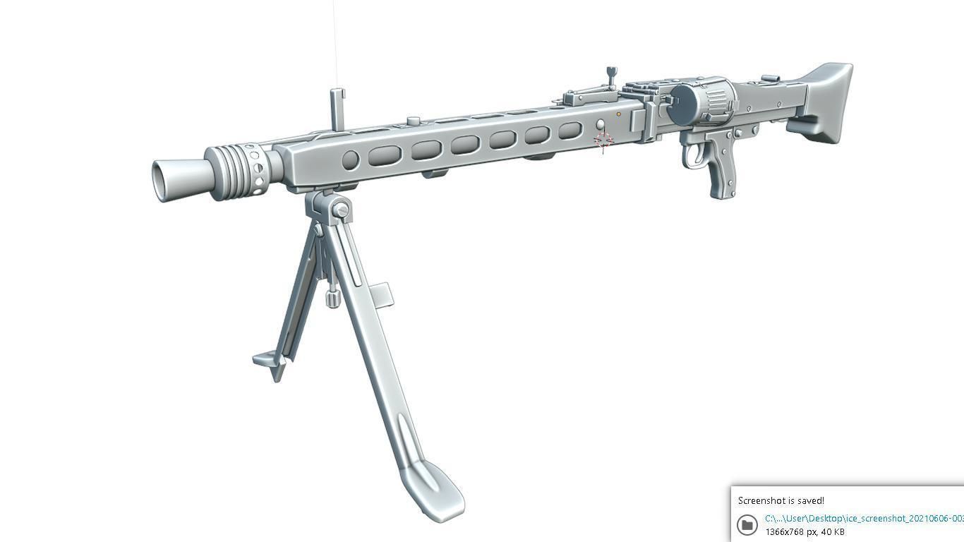 Machine Gun 42 3D model_15