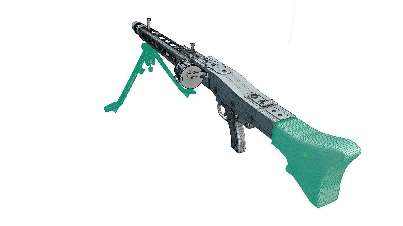 Machine Gun 42 3D model_11