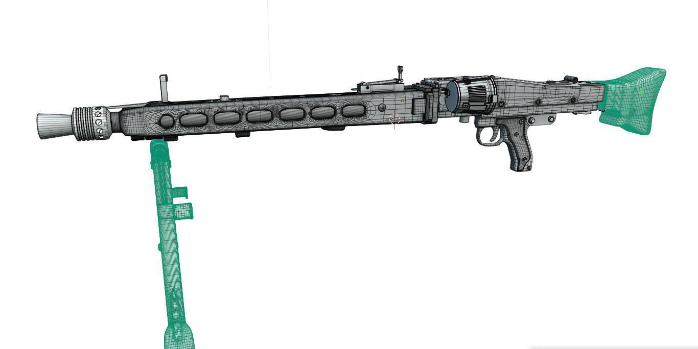 Machine Gun 42 3D model_16