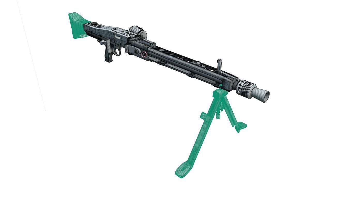 Machine Gun 42 3D model_9