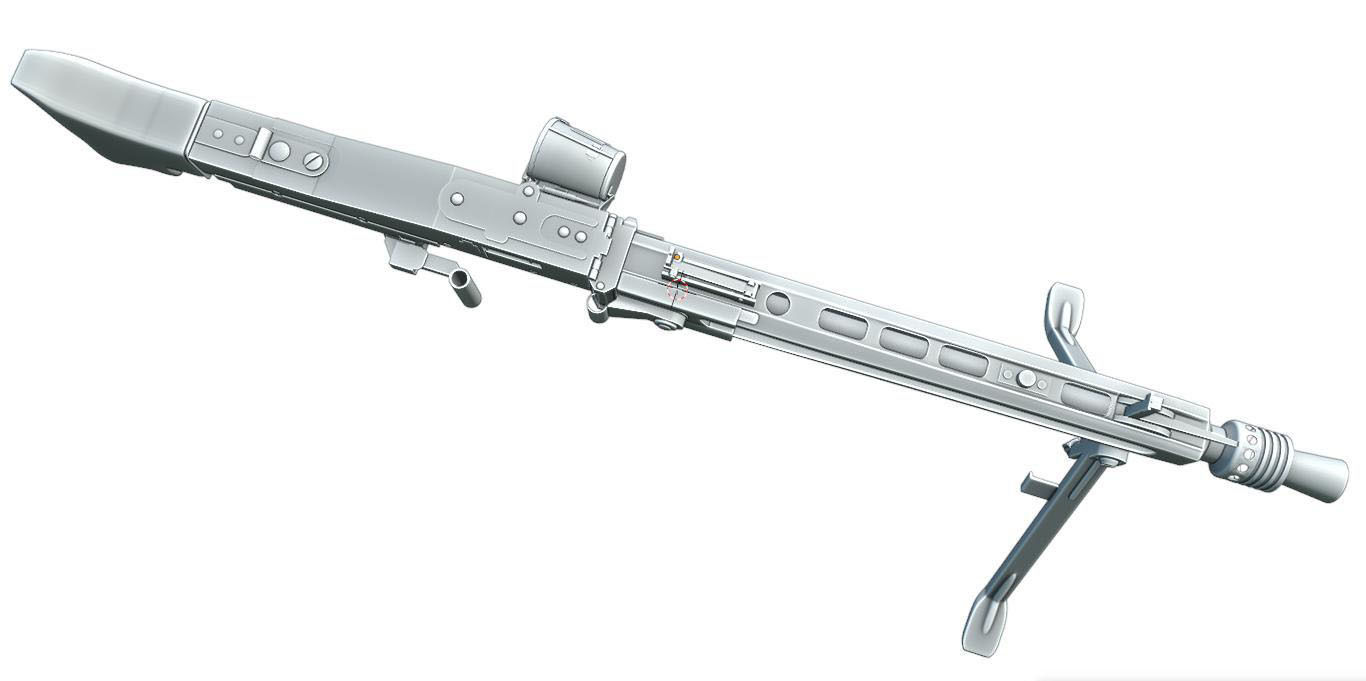 Machine Gun 42 3D model_14