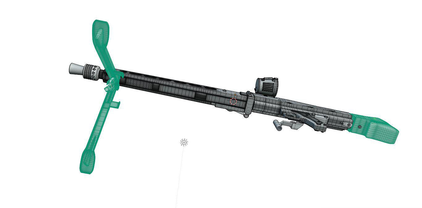Machine Gun 42 3D model_10