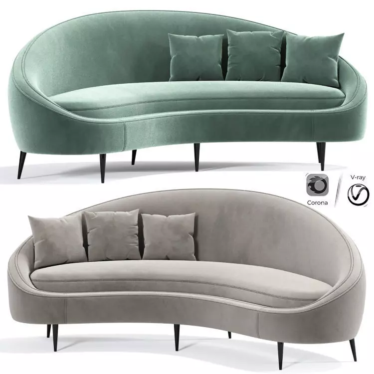 Ether Peddler Curved Sofa 3D model_0