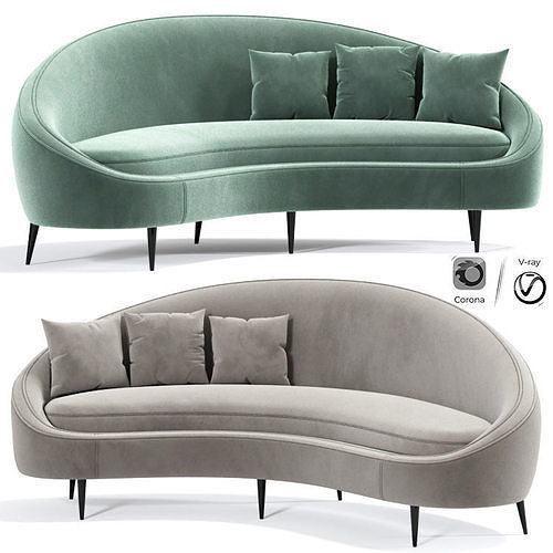 Ether Peddler Curved Sofa 3D model