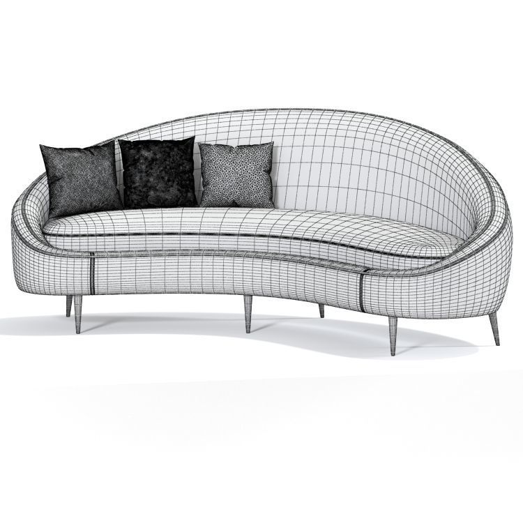Ether Peddler Curved Sofa 3D model_1