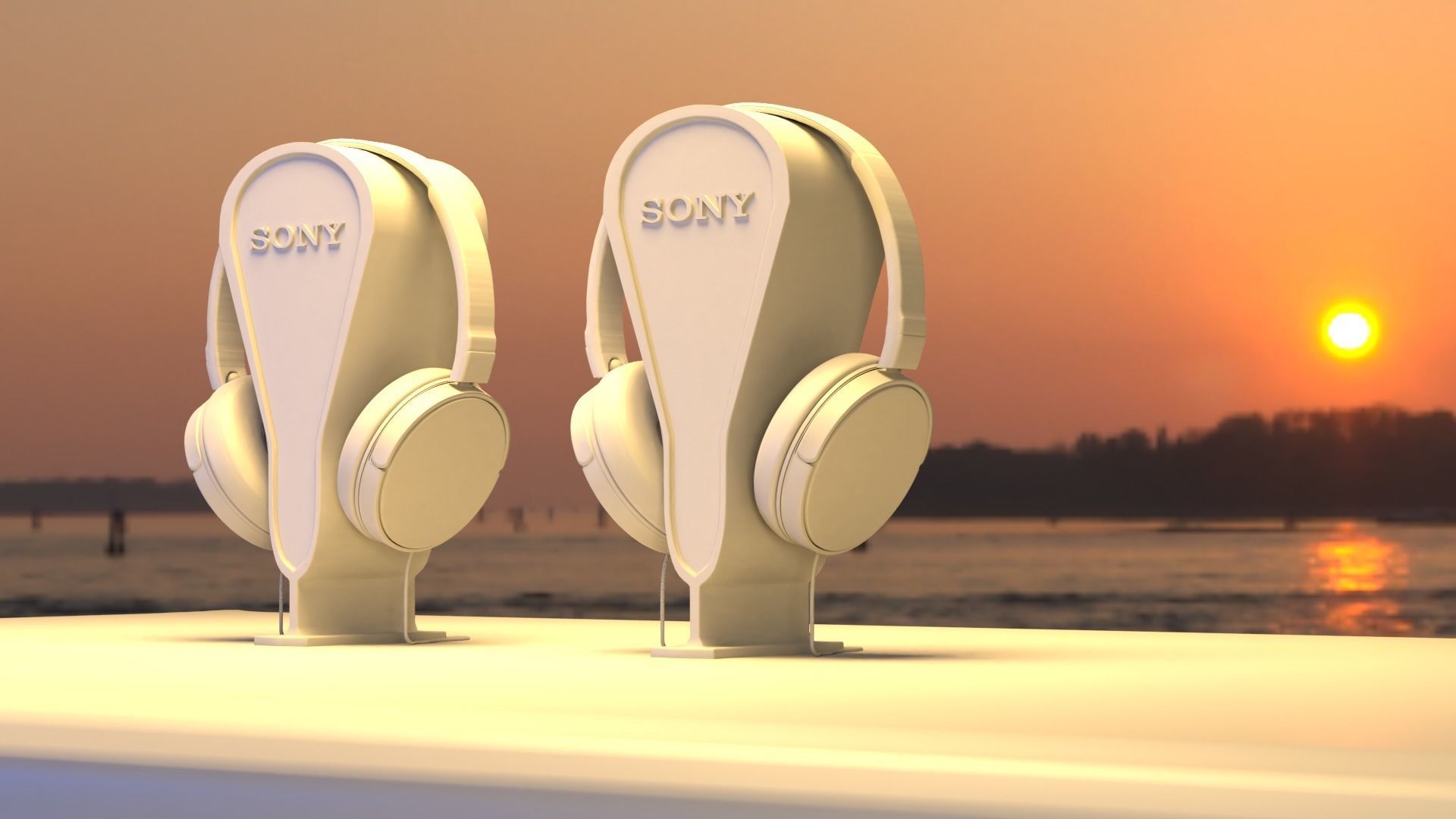 SONY MDR-ZX310  Free low-poly 3D model_2