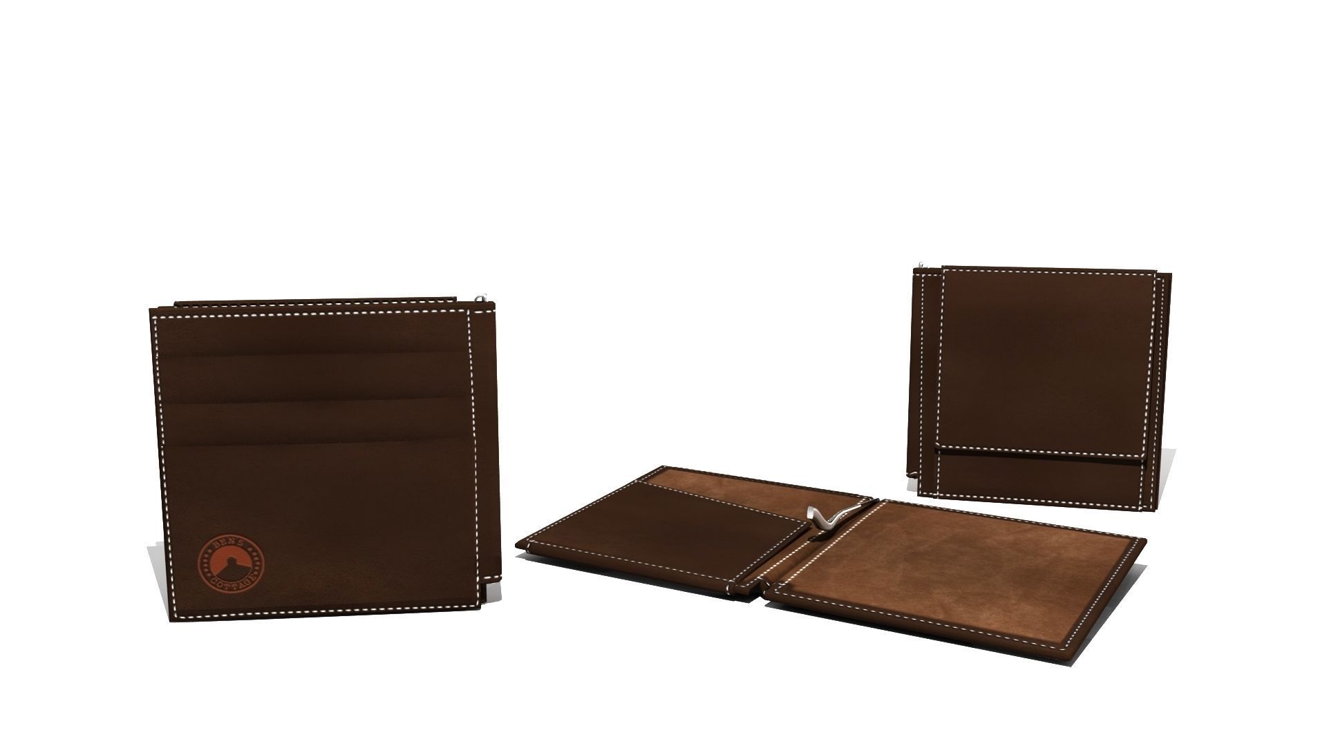 3D Model Leather wallet Bens 3D model_2