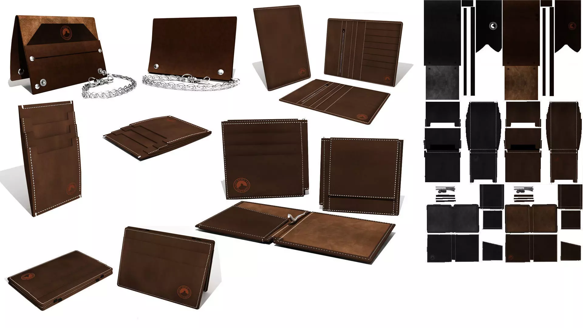 3D Model Leather wallet Bens 3D model_0