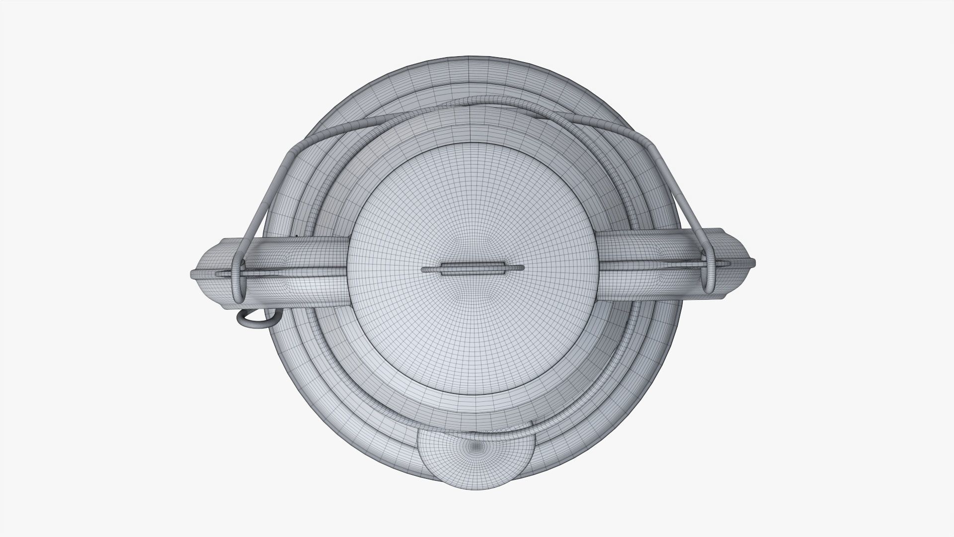 Old kerosene metal lamp 03 3D model_11