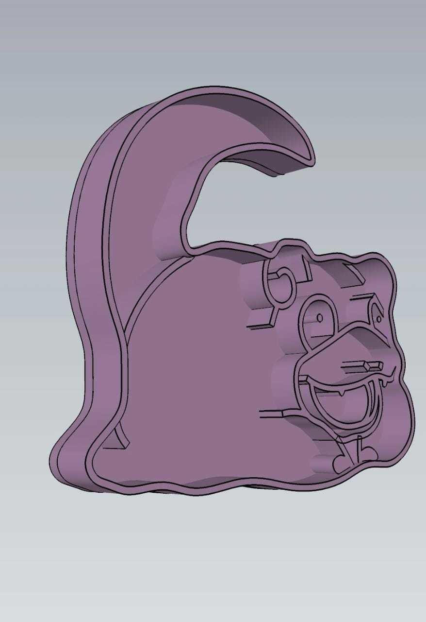 Pokemon Slowpoke Cookie Cutter Stamp Cake Decorating 3D model_2