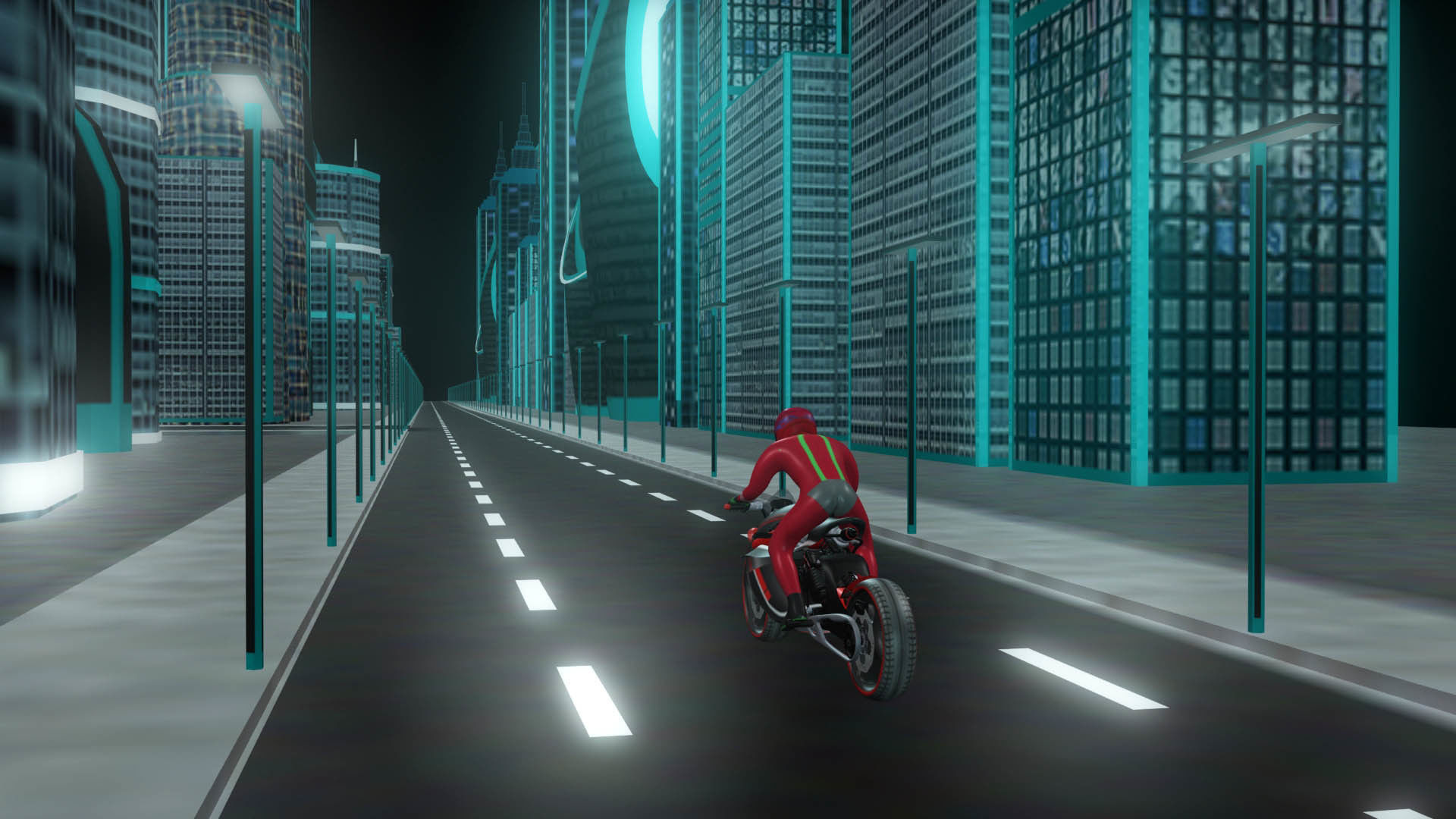 Sci-Fi Gaming City Exterior  Low-poly 3D model_1