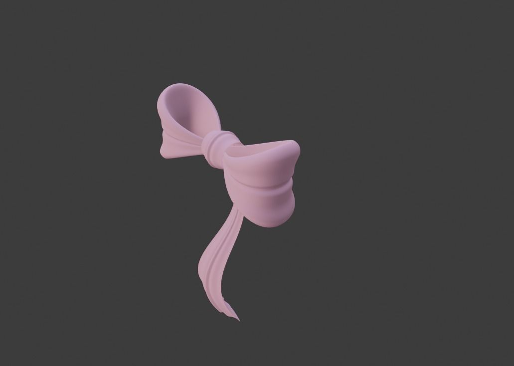 Sweet Bow Simple Design  3D model_2