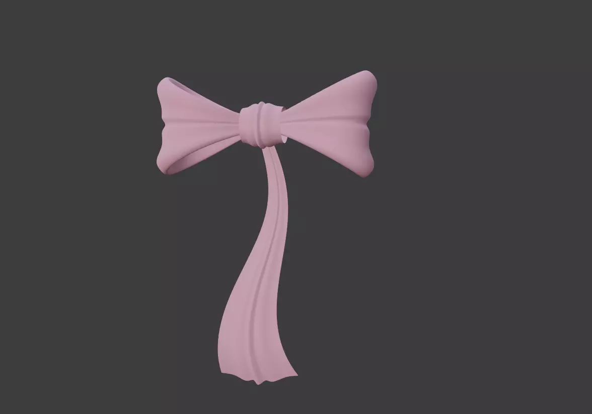 Sweet Bow Simple Design  3D model_0