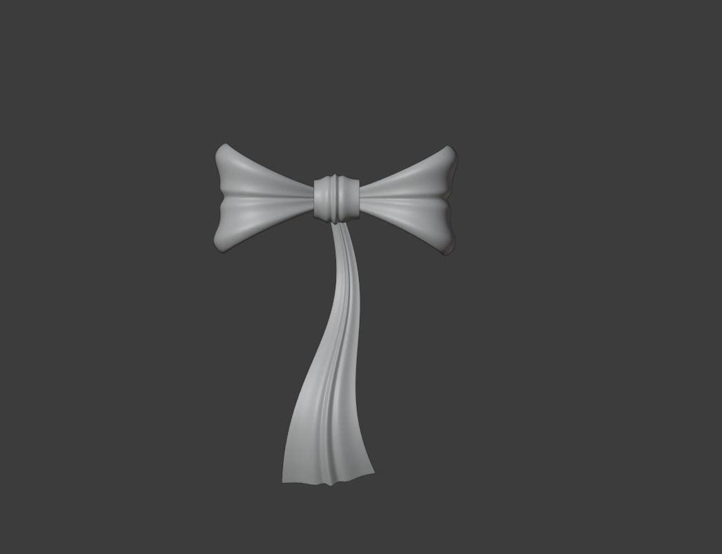Sweet Bow Simple Design  3D model_4