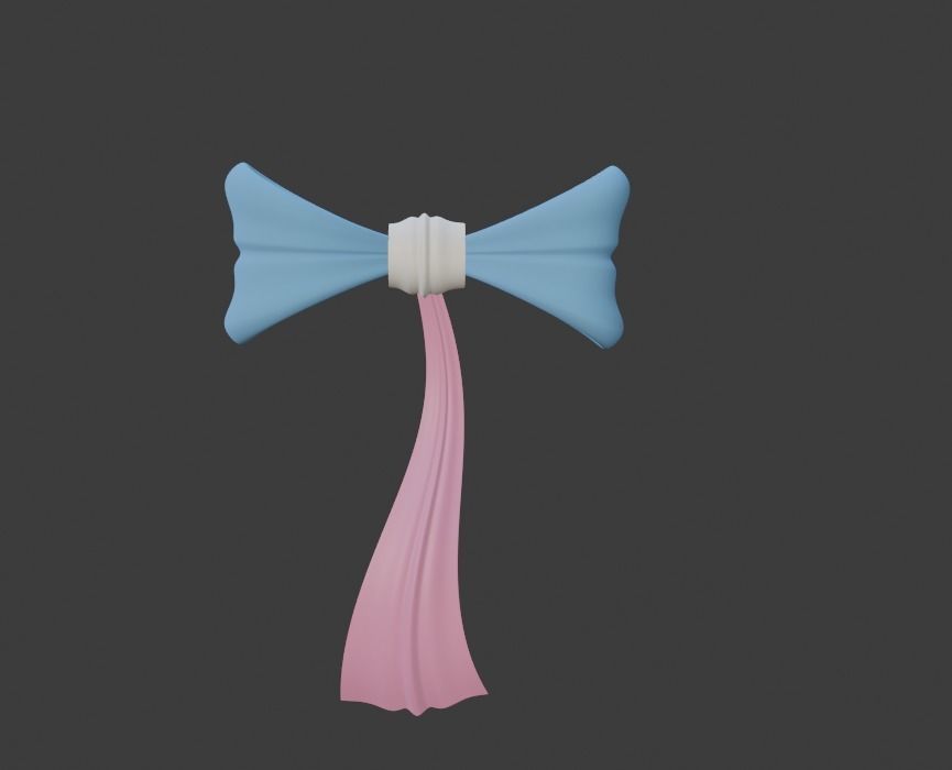 Sweet Bow Simple Design  3D model_3