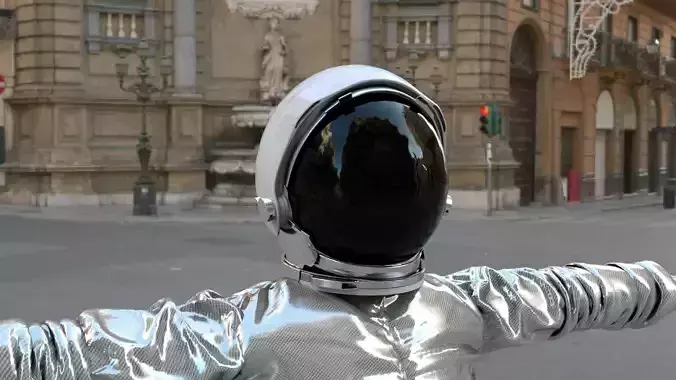 Spacesuit Astronaut Rigged Character - Astronauta Traje Espacial Low-poly 3D model