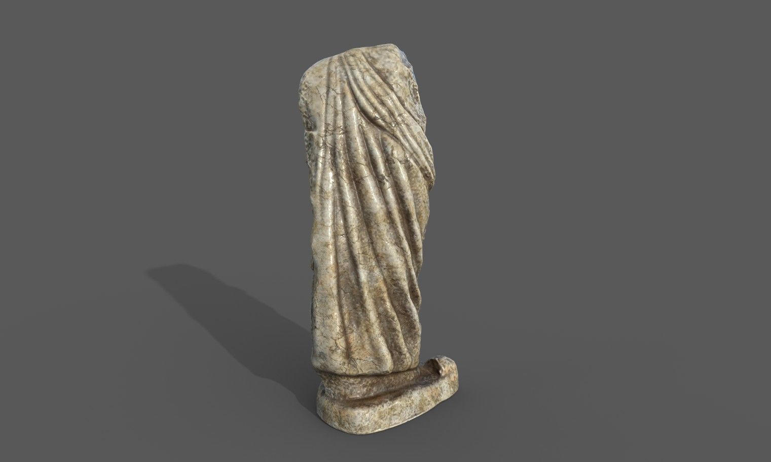Statue of Female 3 Low-poly 3D model_11