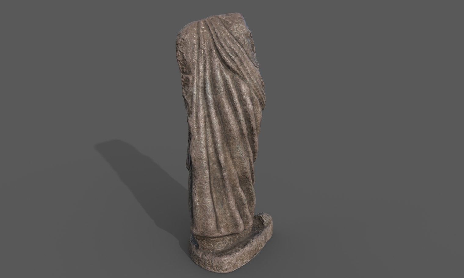 Statue of Female 3 Low-poly 3D model_5