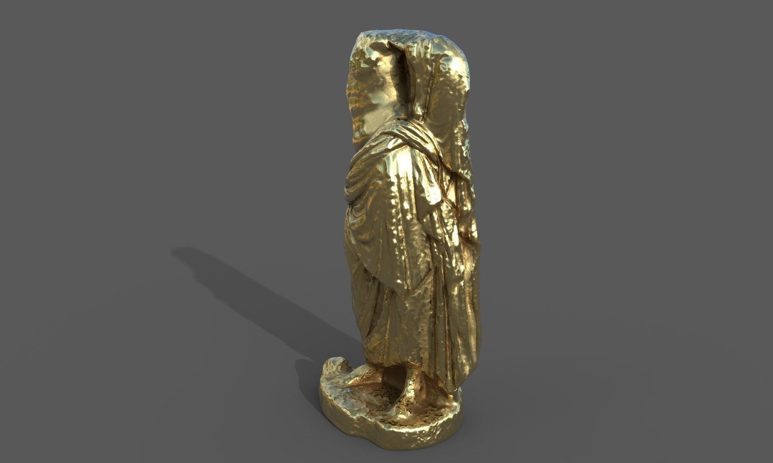 Statue of Female 3 Low-poly 3D model_20