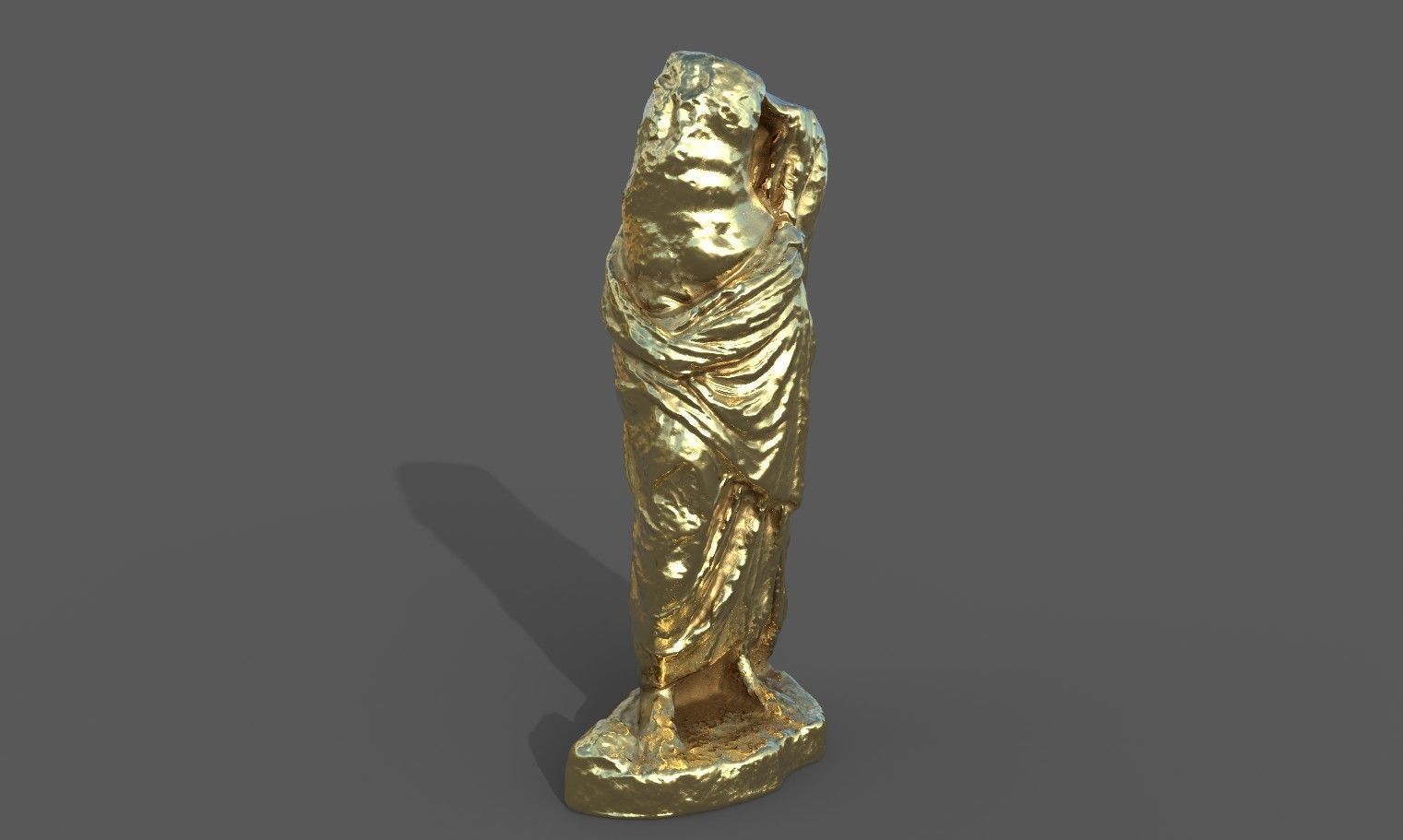 Statue of Female 3 Low-poly 3D model_23