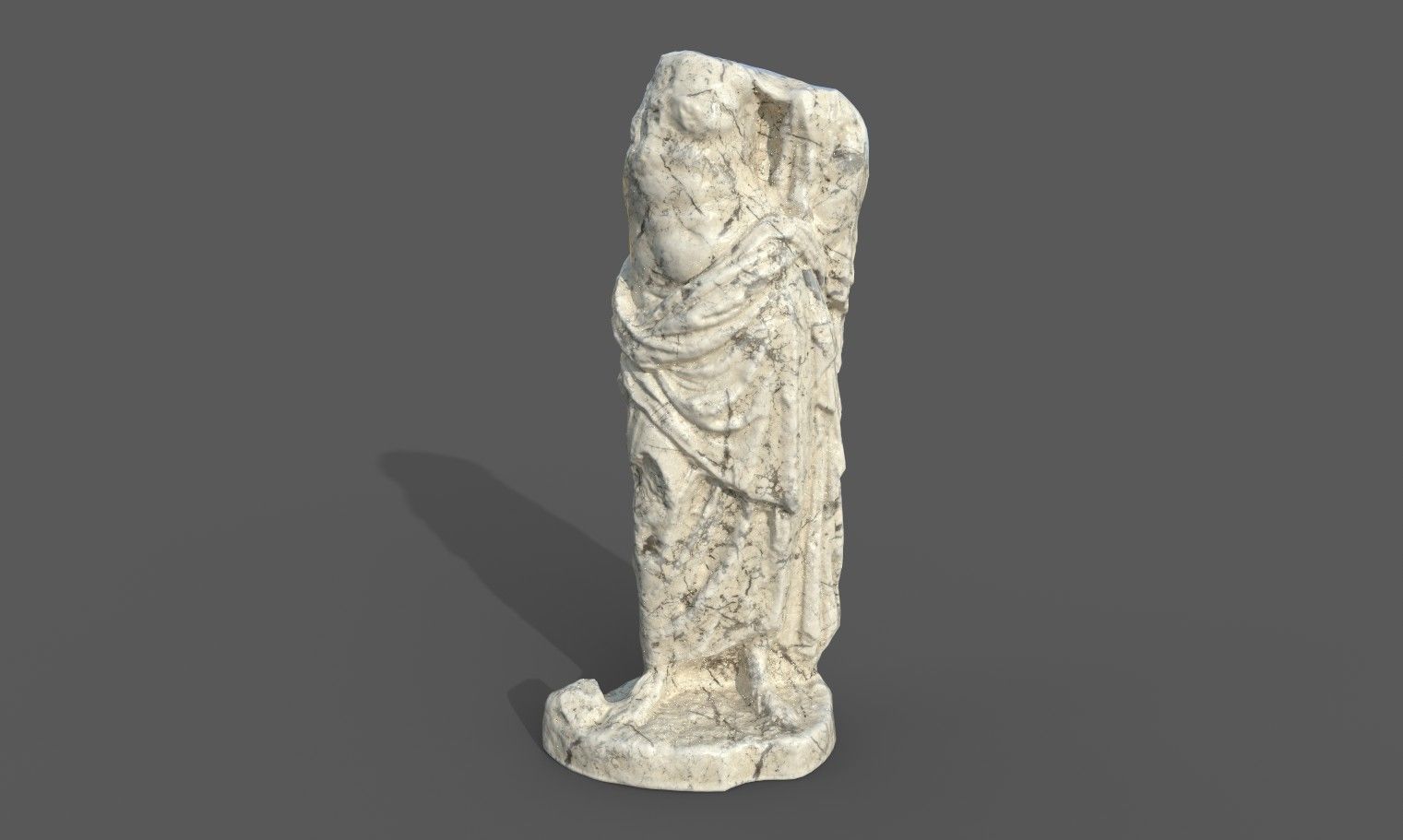 Statue of Female 3 Low-poly 3D model_15