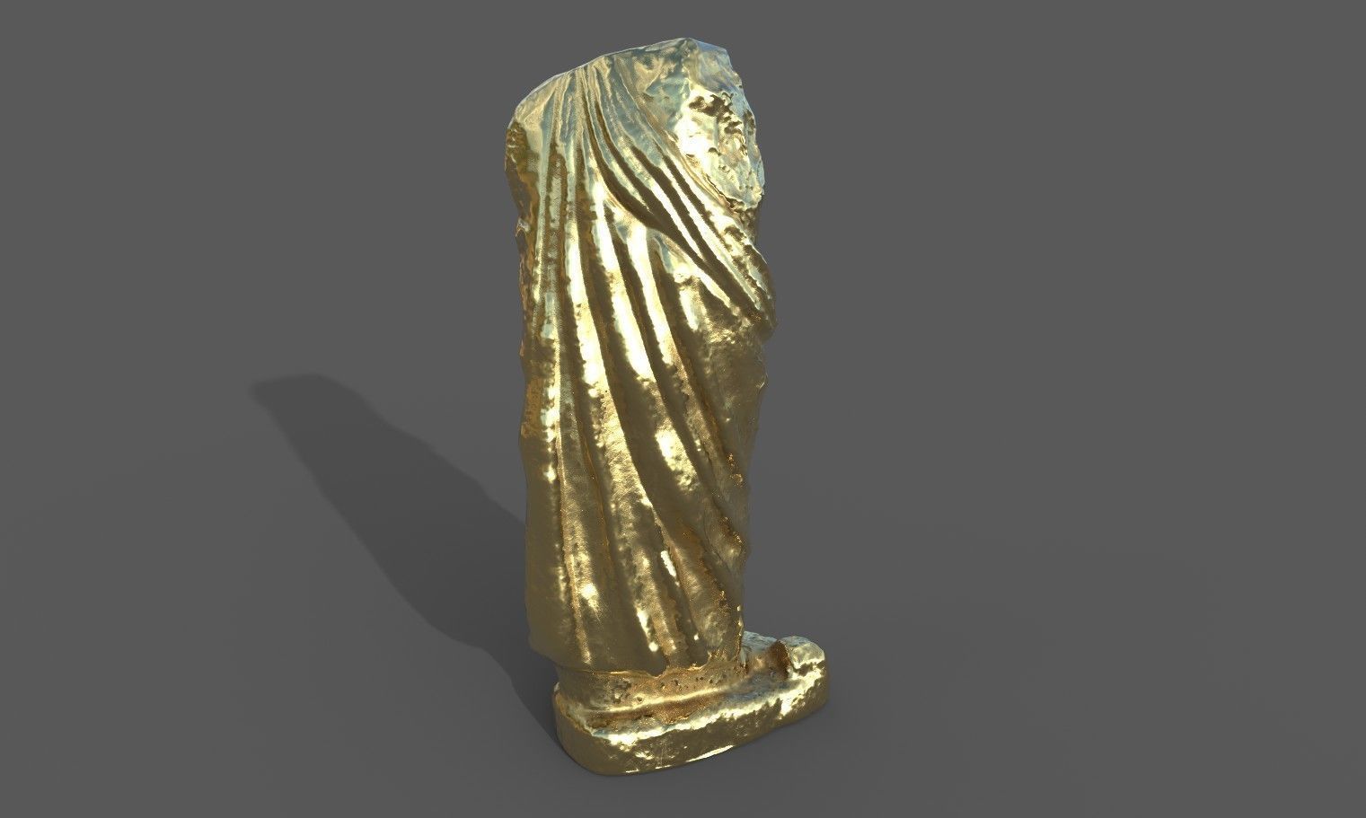 Statue of Female 3 Low-poly 3D model_21