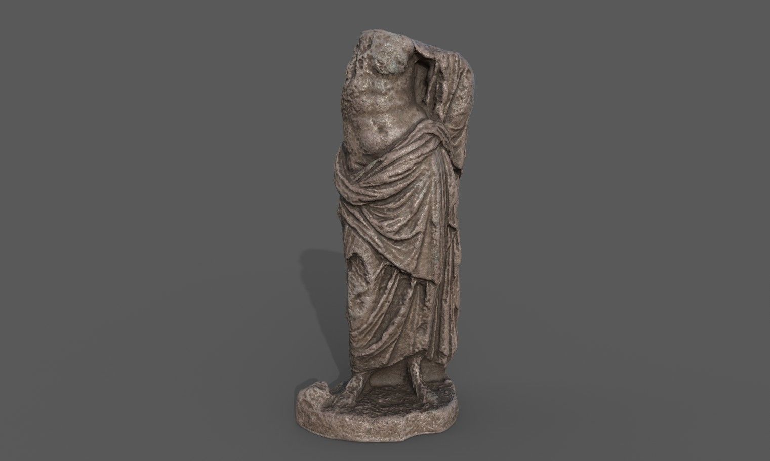 Statue of Female 3 Low-poly 3D model_1