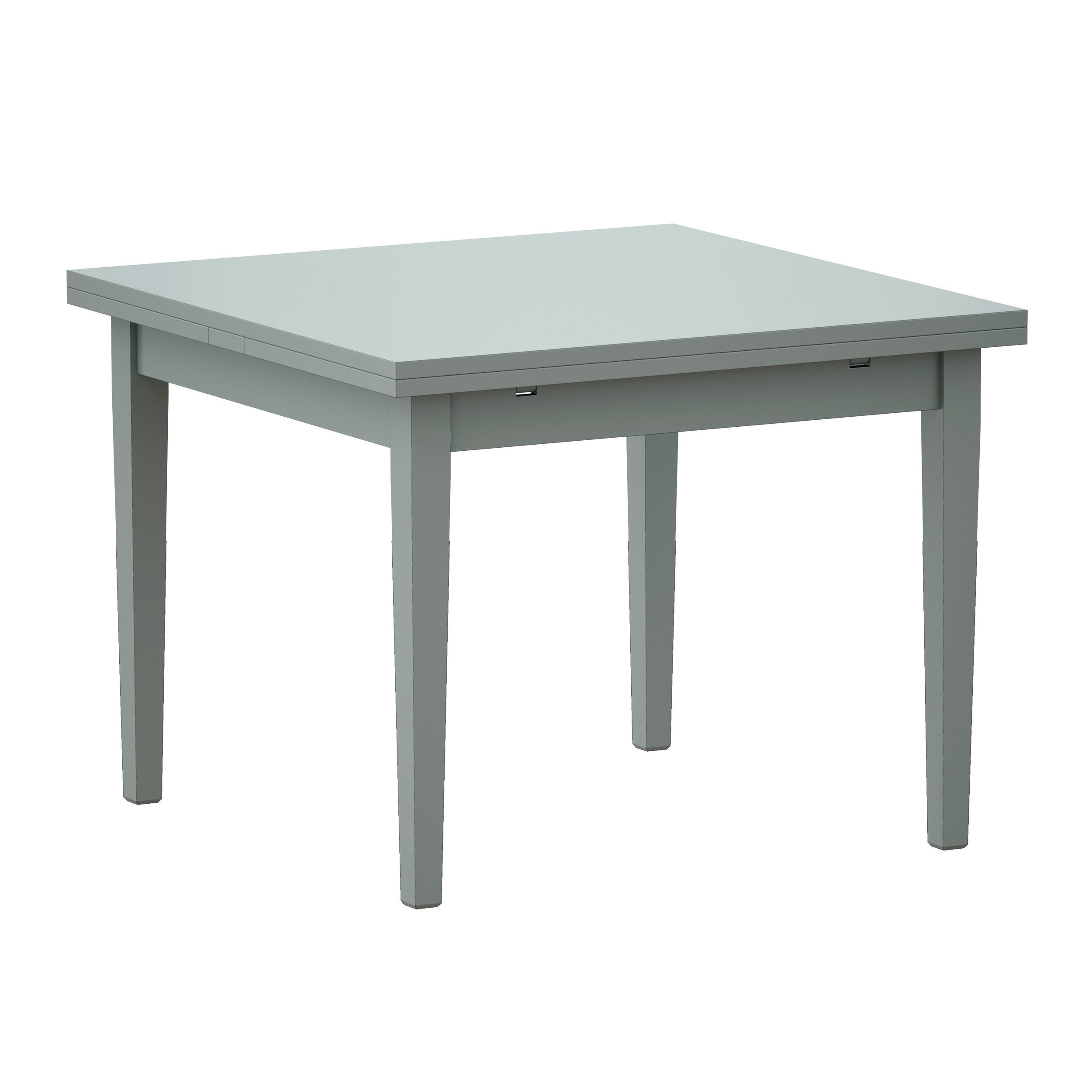 Pratico Blue Grey Extension Square Dining Table Crate and Barrel 3D model_7