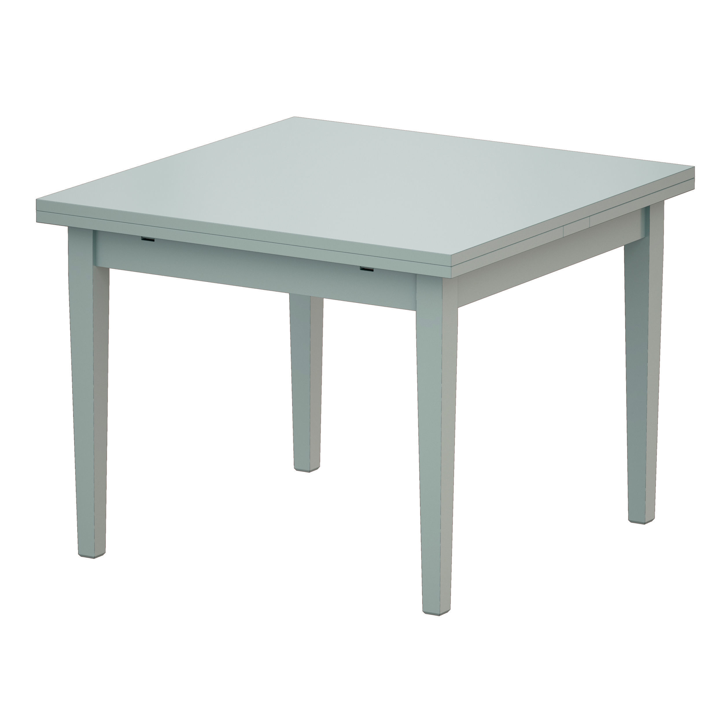 Pratico Blue Grey Extension Square Dining Table Crate and Barrel 3D model_4