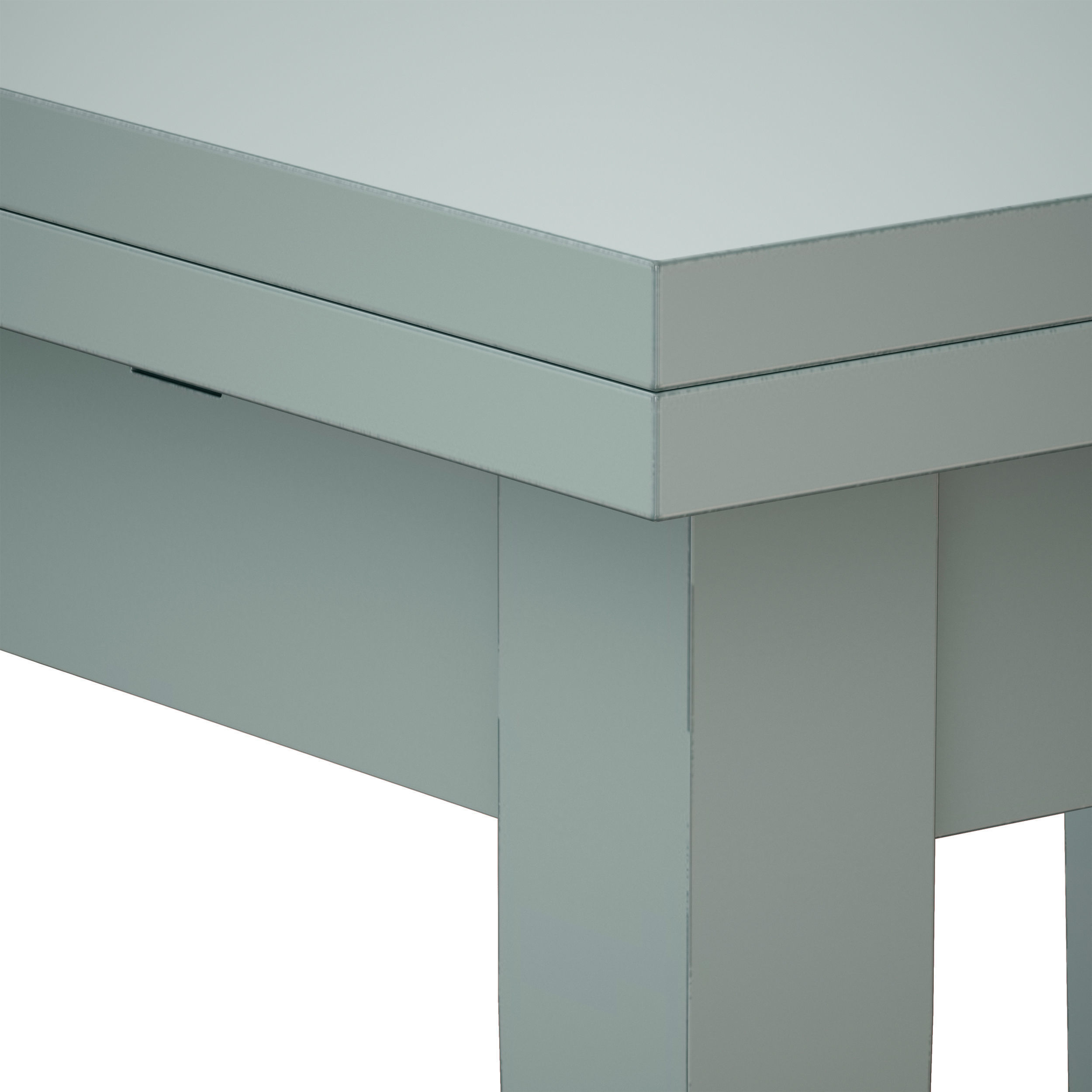 Pratico Blue Grey Extension Square Dining Table Crate and Barrel 3D model_9