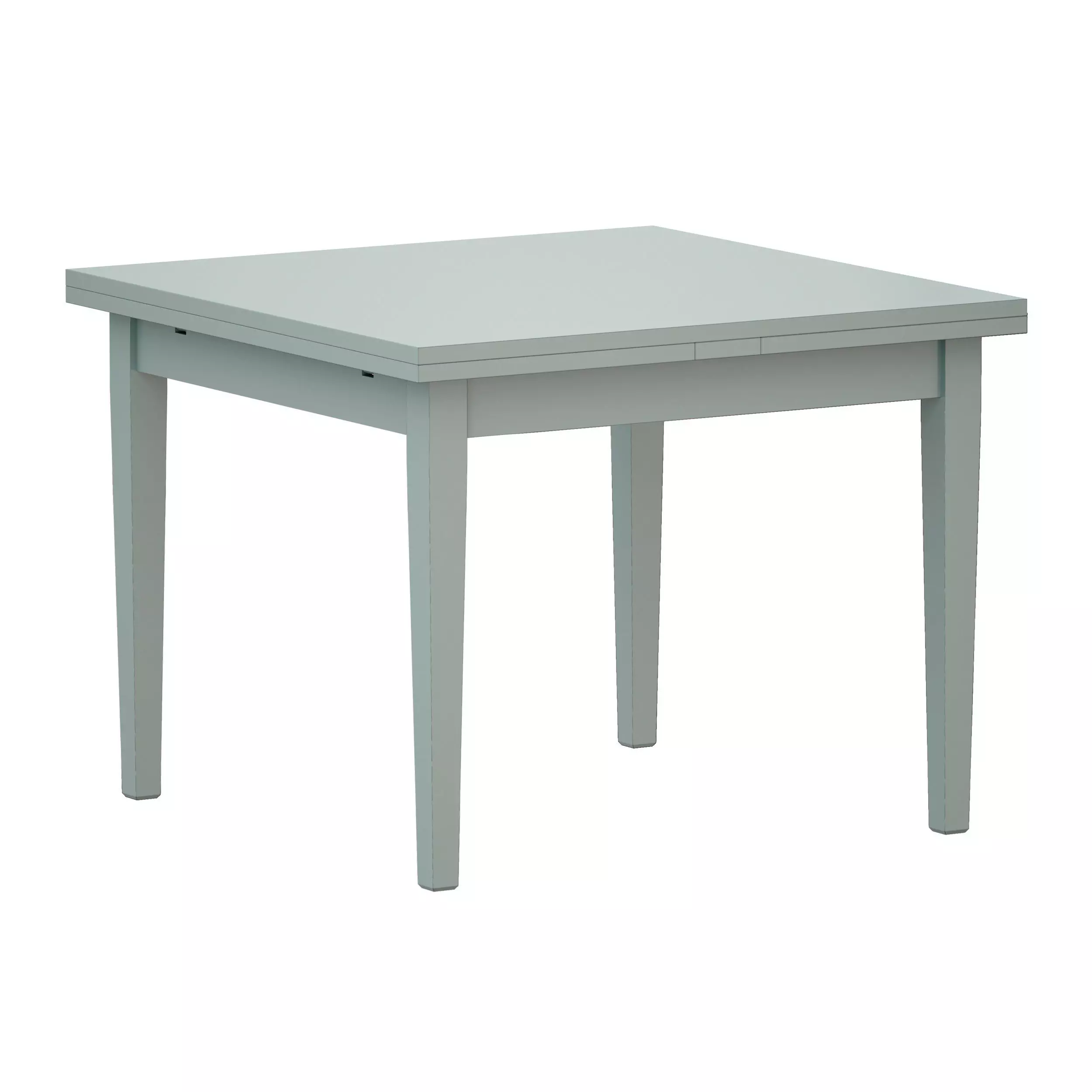 Pratico Blue Grey Extension Square Dining Table Crate and Barrel 3D model_0