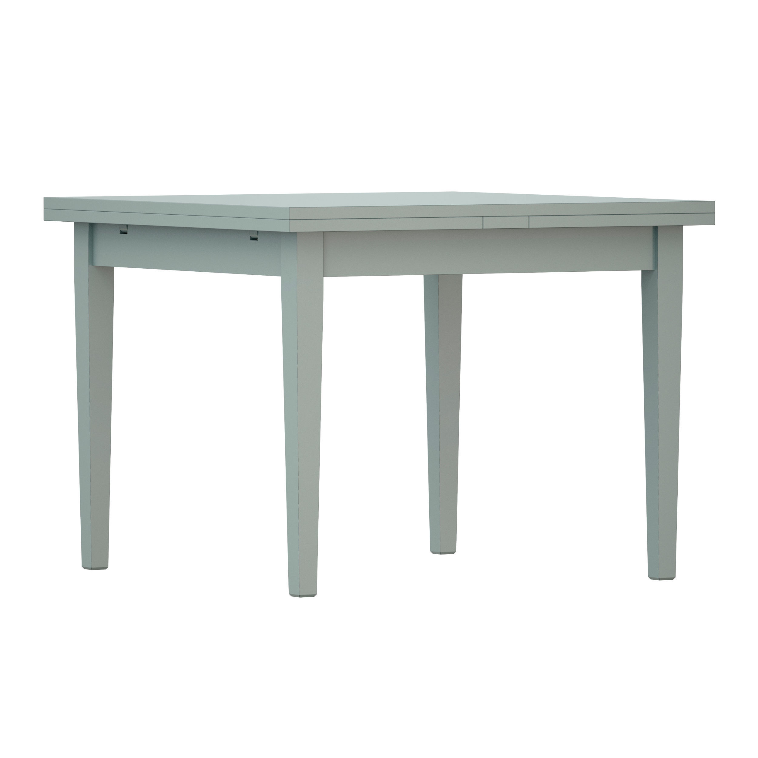 Pratico Blue Grey Extension Square Dining Table Crate and Barrel 3D model_1