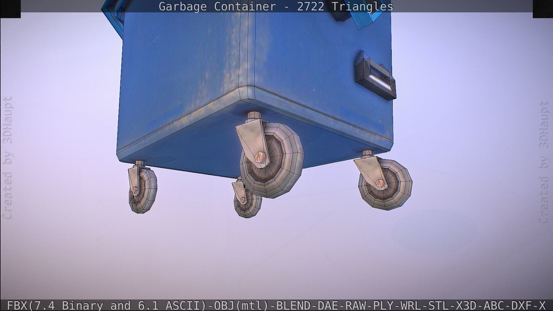 Garbage container with ragdoll setup Low-poly 3D model_63