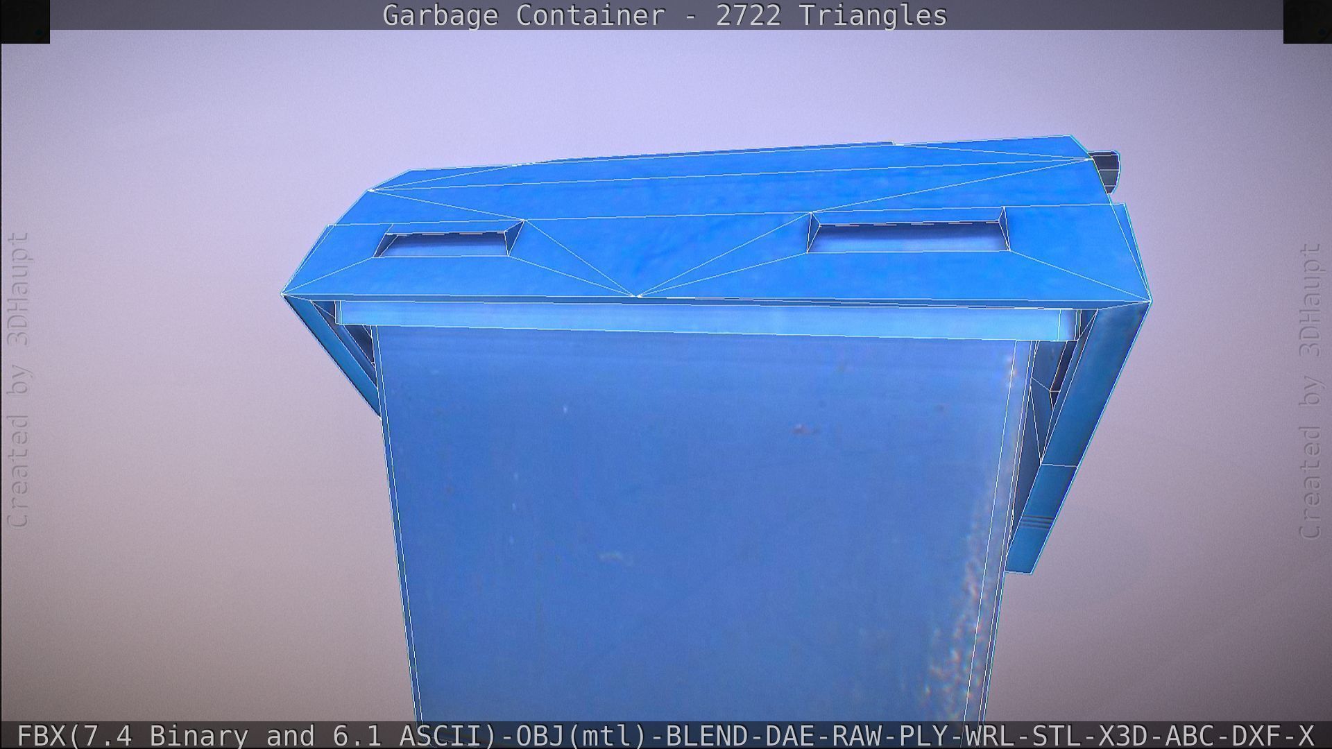 Garbage container with ragdoll setup Low-poly 3D model_78
