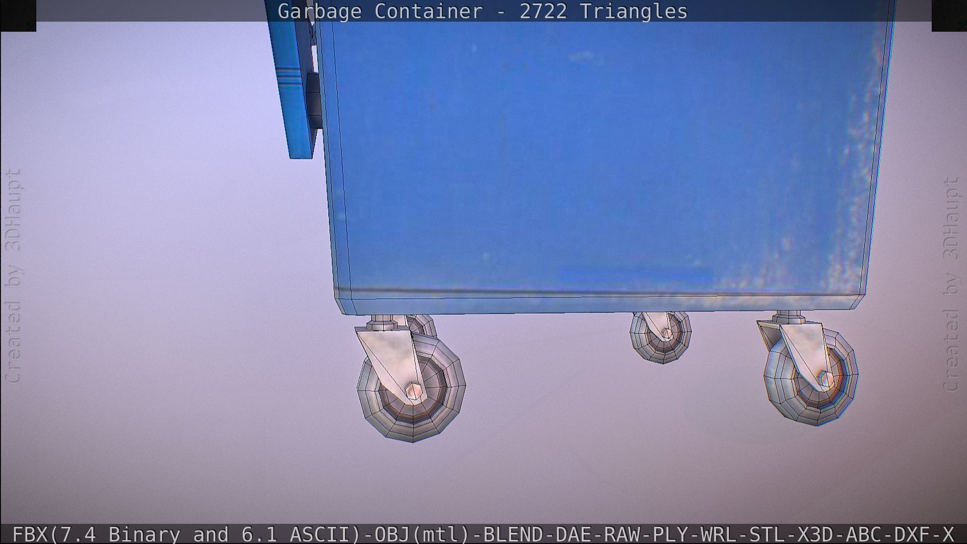 Garbage container with ragdoll setup Low-poly 3D model_65