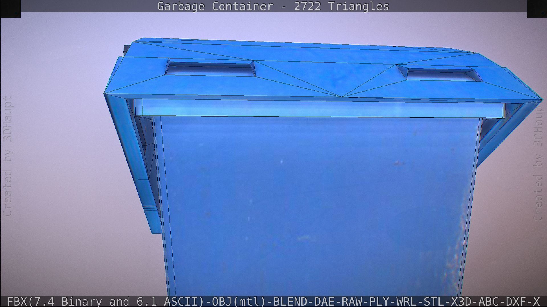 Garbage container with ragdoll setup Low-poly 3D model_69