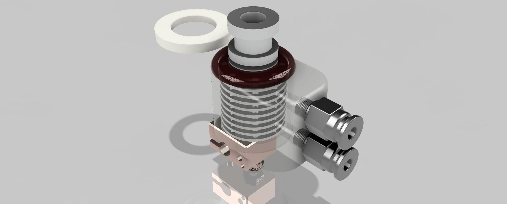E3D V6 Heatsink Refit for Watercooling 3D print model_2