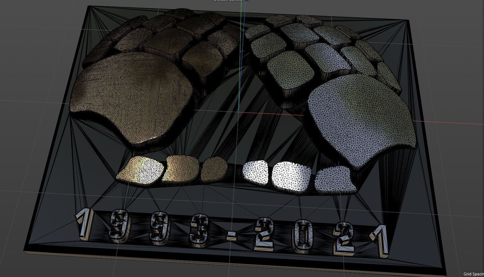 1993-2021 Daft Punk Epilogue RIP hands wall plate 3D print model_8