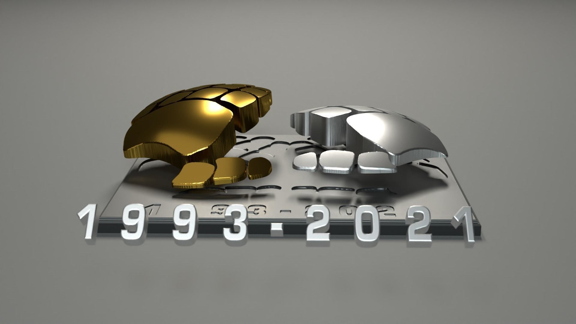 1993-2021 Daft Punk Epilogue RIP hands wall plate 3D print model_5