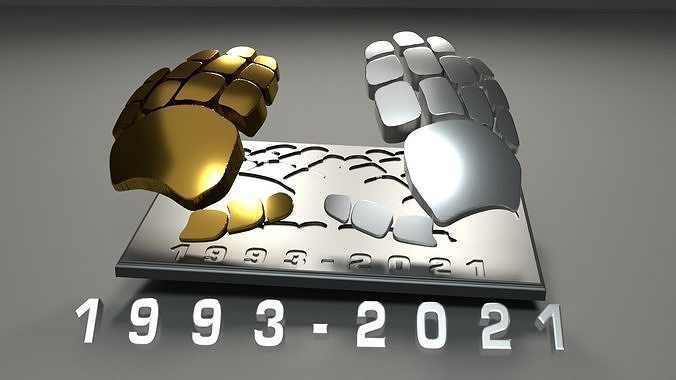 1993-2021 Daft Punk Epilogue RIP hands wall plate 3D print model