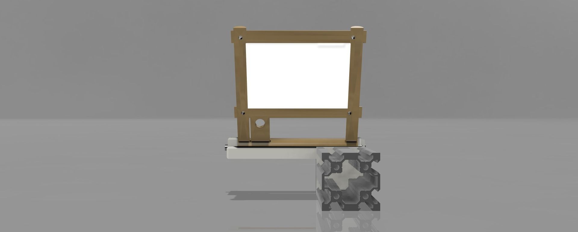 Bamboo Style Screen Mount LCD12864 3D print model_1